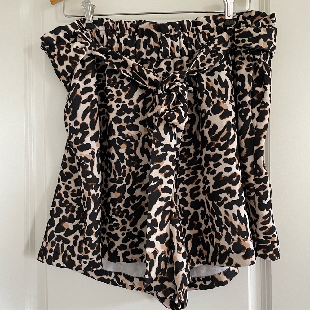 Eloquii Paperbag Tie Waist Shorts